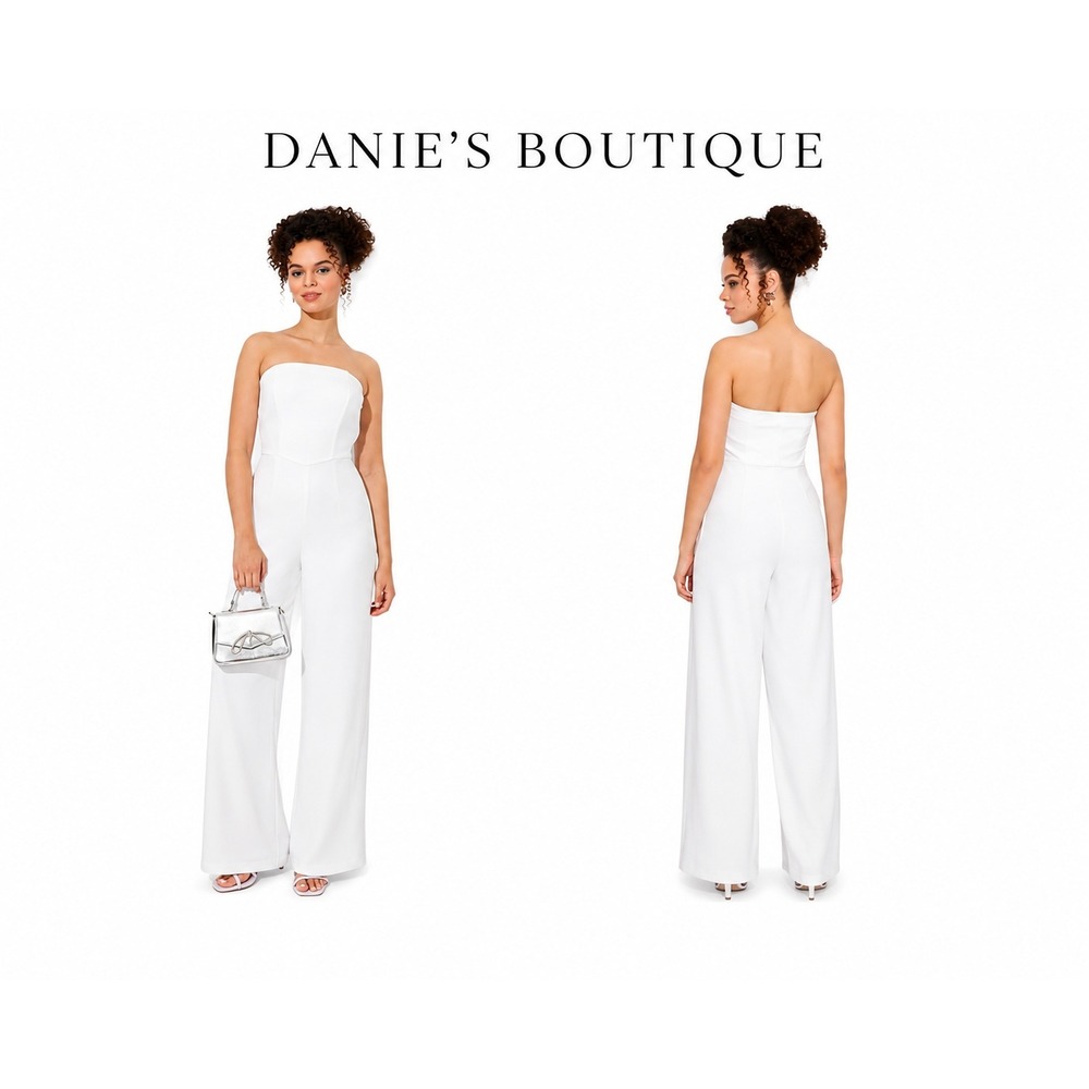 Women's Wild Fable Wide Leg Tube Jumpsuit‎ White XS New With Tags